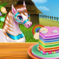 Pony Cooking Rainbow Cake